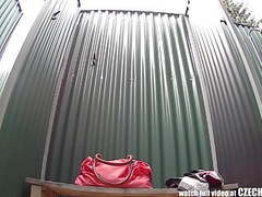 UhAnal presents: Amazing young girl shower voyeur