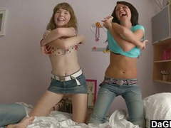 UhAnal presents: Lesbian teen couple seduce a guy