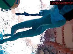 UhAnal presents: Perfect shaved teen in the pool