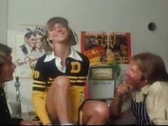UhAnal presents: Marilyn chambers as a cheerleader takes on 2 guys