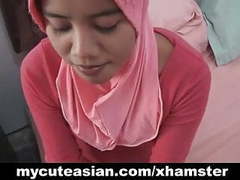 UhAnal presents: Asian amateur in head scarf sucks then fucks