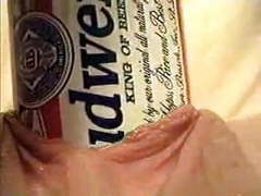 UhAnal presents: Extreme object insertion using a budweiser beer can