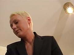 UhAnal presents: Short hair blonde fraulein boss