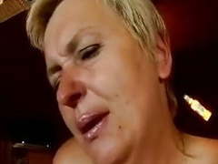 UhAnal presents: Blonde mature fucked by the machine in pussy and ass