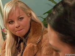 UhAnal presents: Hot clothed sex with two gorgeous babes