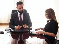 UhAnal presents: Erotic fucking in the office with gorgeous secretary eveline dellai