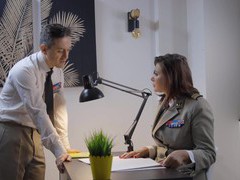 UhAnal presents: Rebecca volpetti wearing nylon stockings getting fucked hard