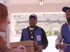 UhAnal presents: Tattooed hottie sophia locke gets banged by two black guys at once
