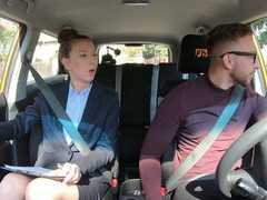 UhAnal presents: Hardcore fucking in the car with clothed brunette amylia argan