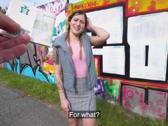 UhAnal presents: Hardcore fucking outdoors with small tits stranger mina k. hd