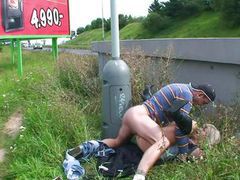 UhAnal presents: Small titted chick getting a big load of cum on her beautiful face