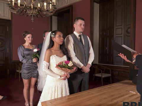 UhAnal presents: Hot ass bride killa raketa drops her panties to ride a hard dick
