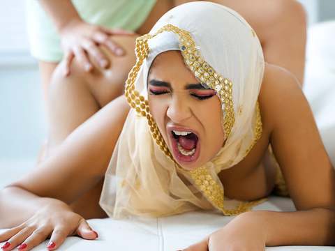 UhAnal presents: Muslim cutie with juicy tits babi star bends over and takes fat cock in her ass - hijab hookup