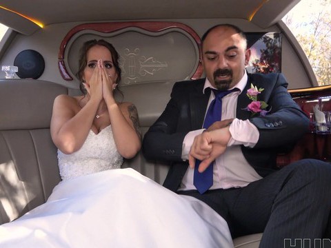 UhAnal presents: Busty bride jennifer mendez gets ass fucked in back of the limo