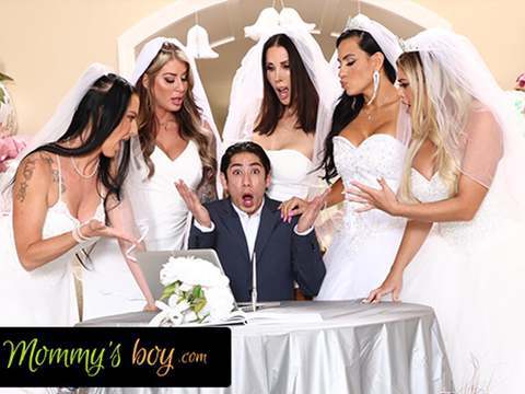 UhAnal presents: Mommy's boy - furious milf brides reverse gangbang hung wedding planner for wedding planning mistake