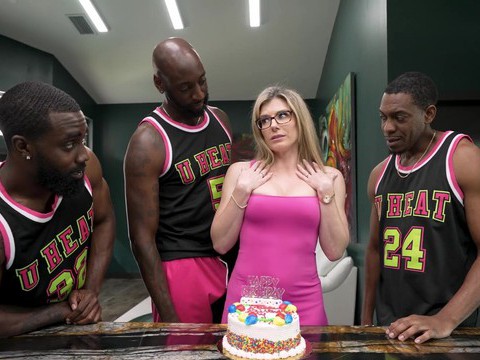 UhAnal presents: Interracial gangbang with a horny blonde babe - cory chase