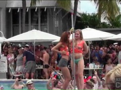 UhAnal presents: Topless dancing amateurs at a pool party