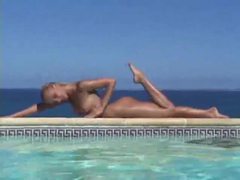 UhAnal presents: Blonde strips from bikini and takes a dip