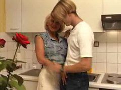 UhAnal presents: Fucking his busty aunt in the kitchen