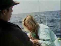 UhAnal presents: Babe on a boat sucking a hot cock