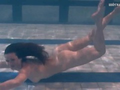 UhAnal presents: Underwater swimming and striptease with a beauty