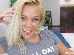 UhAnal presents: Great reverse cowgirl with a curvy blonde slut