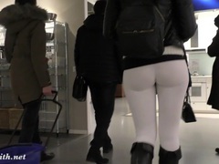 UhAnal presents: Jeny smith  camel toe white leggings
