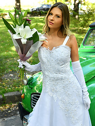 UhAnal presents: Naughty bride Rebecca Volpetti takes a photographer assistant's stiff dick