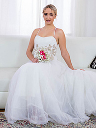 UhAnal presents: Blonde bride Anna Khara has sex with the groom and a photographer at once