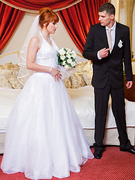 UhAnal presents: Redhead Czech bride Lucy Bell getting double fucked on her wedding day