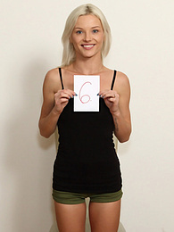 UhAnal presents: Blond hungarian teen Zazie Skymm gets completely naked during a solo shoot