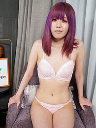 UhAnal presents: Asian girl Shiori Fujimori displays her petite tiny tits and unveils her complete nakedness in a solo